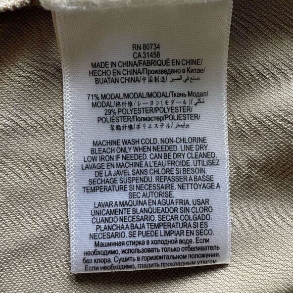 BCBGMAXAZRIA Donnie Draped Waterfall Crop Cardigan Beige - Picture 8 of 9